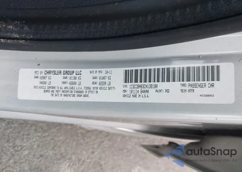 2012 Chrysler 200 Lx из США, поврежденный, VIN 1C3CCBAB3CN139180